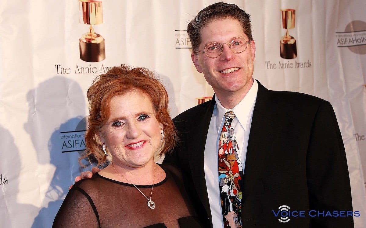 Bob Bergen with Nancy Cartwright at Annies