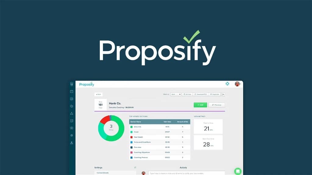 Proposify page