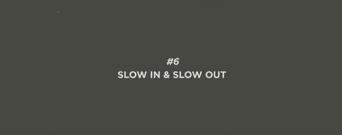 12 principles of animation slow in & slow out gif