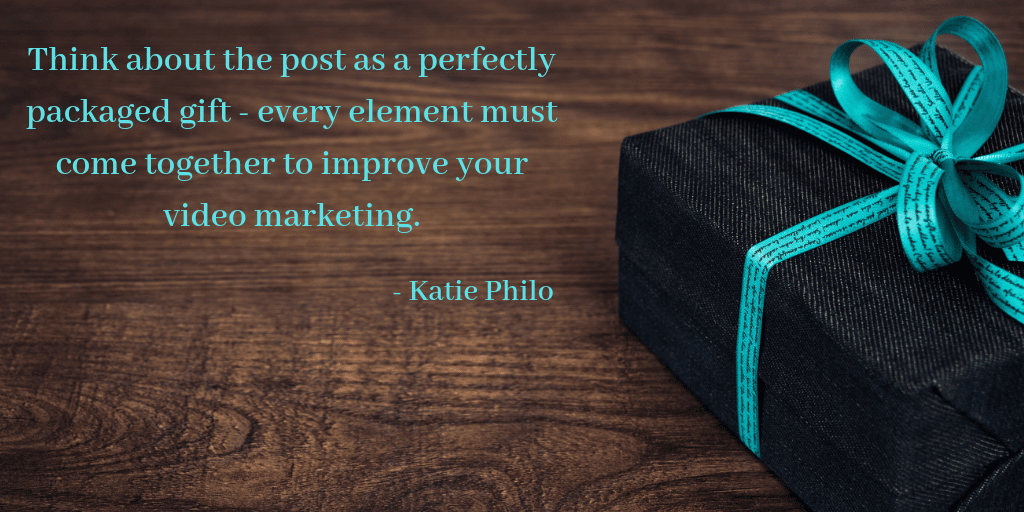 a post is a perfectly packaged gift. Every element must come together.