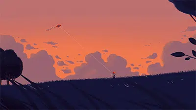 the orange sky and blue tones in the foreground brand this screenshot as an IdeaRocket video