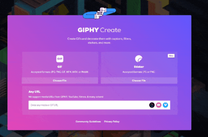 gif of the giphy workspace