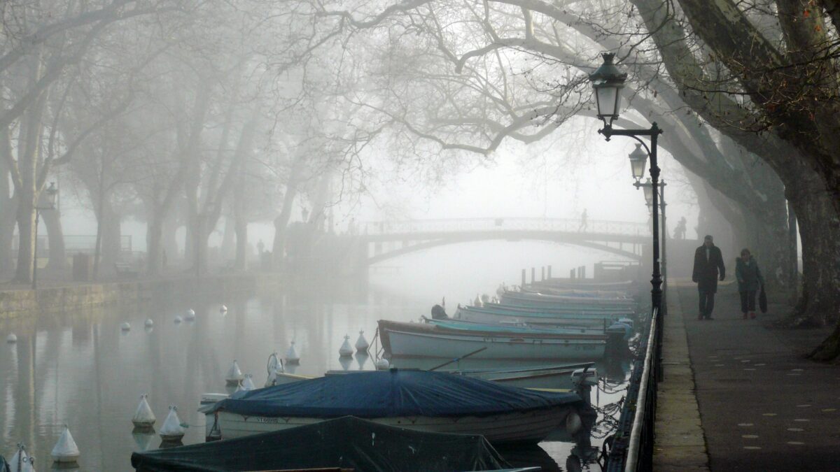 A view of boats in Annecy, France. Home of the Annecy Film Festival.