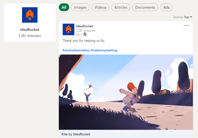 A screenshot of the Kite by IdeaRocket marketing video used on LinkedIn 