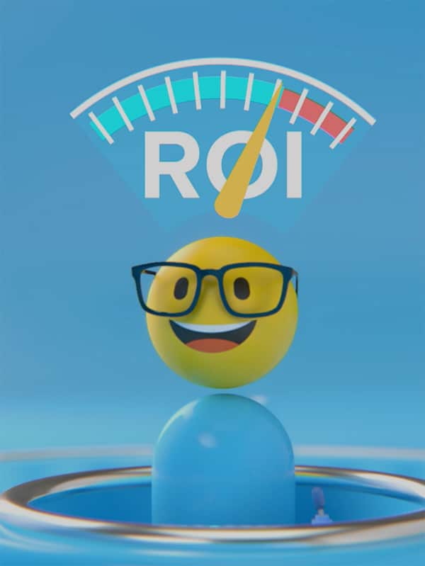 A happy emoji sees ROI rising