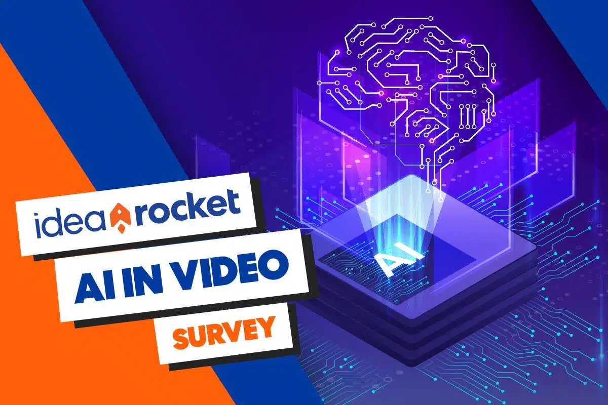 Graphic with text "IdeaRocket AI in Video Survey"