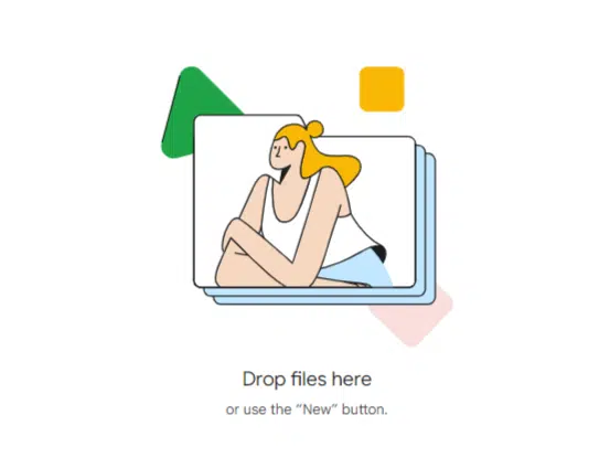 screenshot of a Google Drive illustration in the Corporate Memphis style